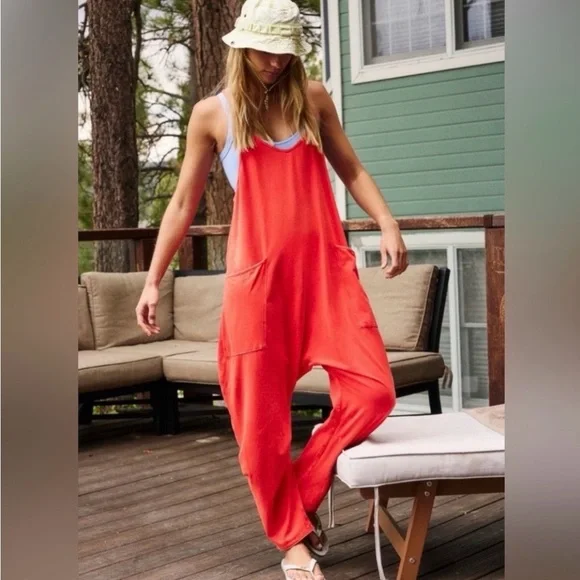 NWT FP Movement Hot Shot Onesie - Vintage Red - Picture 2 of 9